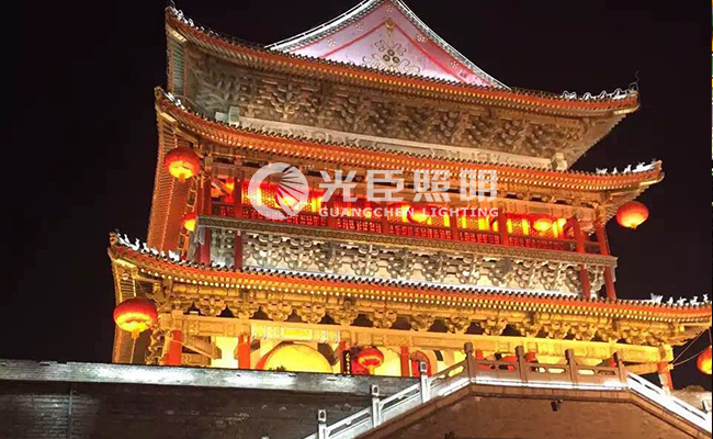 燈與歷史文化的融合，LED貼片洗墻燈亮化傳統(tǒng)建筑