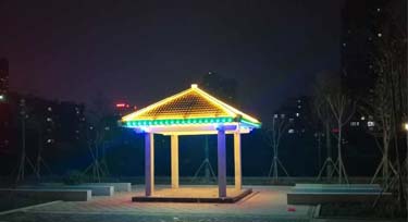 小區(qū)涼亭亮化 客戶滿意就是光臣的原動力！