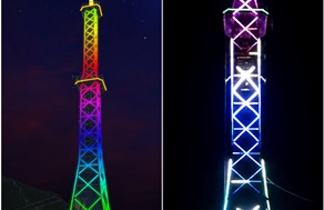 鐵塔亮化怎么做？光臣LED全彩護(hù)欄管應(yīng)用