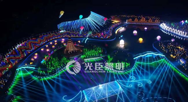 廣東光臣LED洗墻燈廠家，助力貴州黎平縣薩瑪公園燈光秀