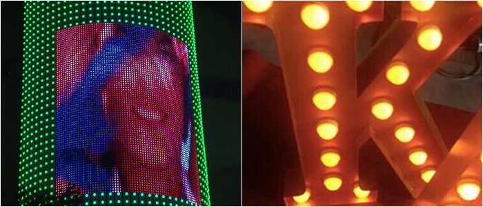 LED點(diǎn)光源屏發(fā)光文字